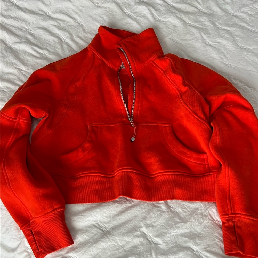 Lulu Cropped Half-Zip Scuba